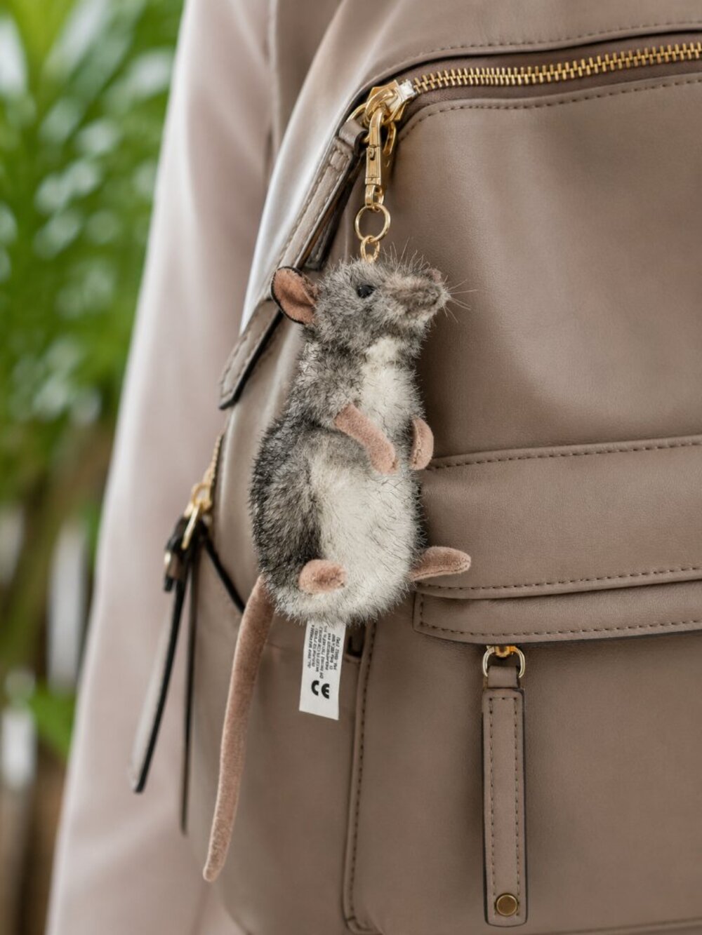 Hansa Realistic Plush Mouse 14 cm Gray Stuffed Animal Collectible Toy